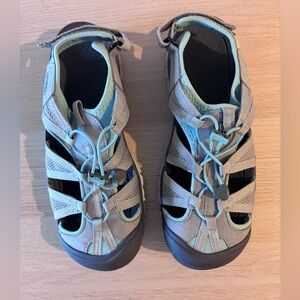 Keen Sandals in Gray and Aqua